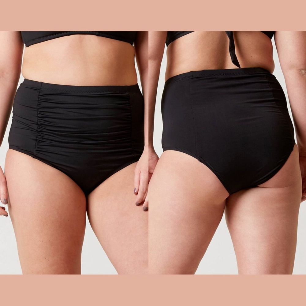 NEW $58 Becca Color Code Vintage High Waist Bikini Bottoms [ 1X ( 16-18) ] #4026